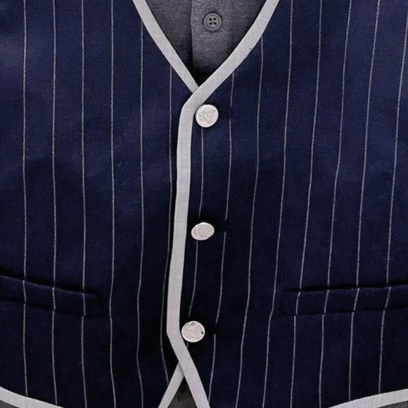 Nicolas & Bears Stripe Tuxedo Cotton Long Sleeves Shirt NEW - Picture 3 of 5